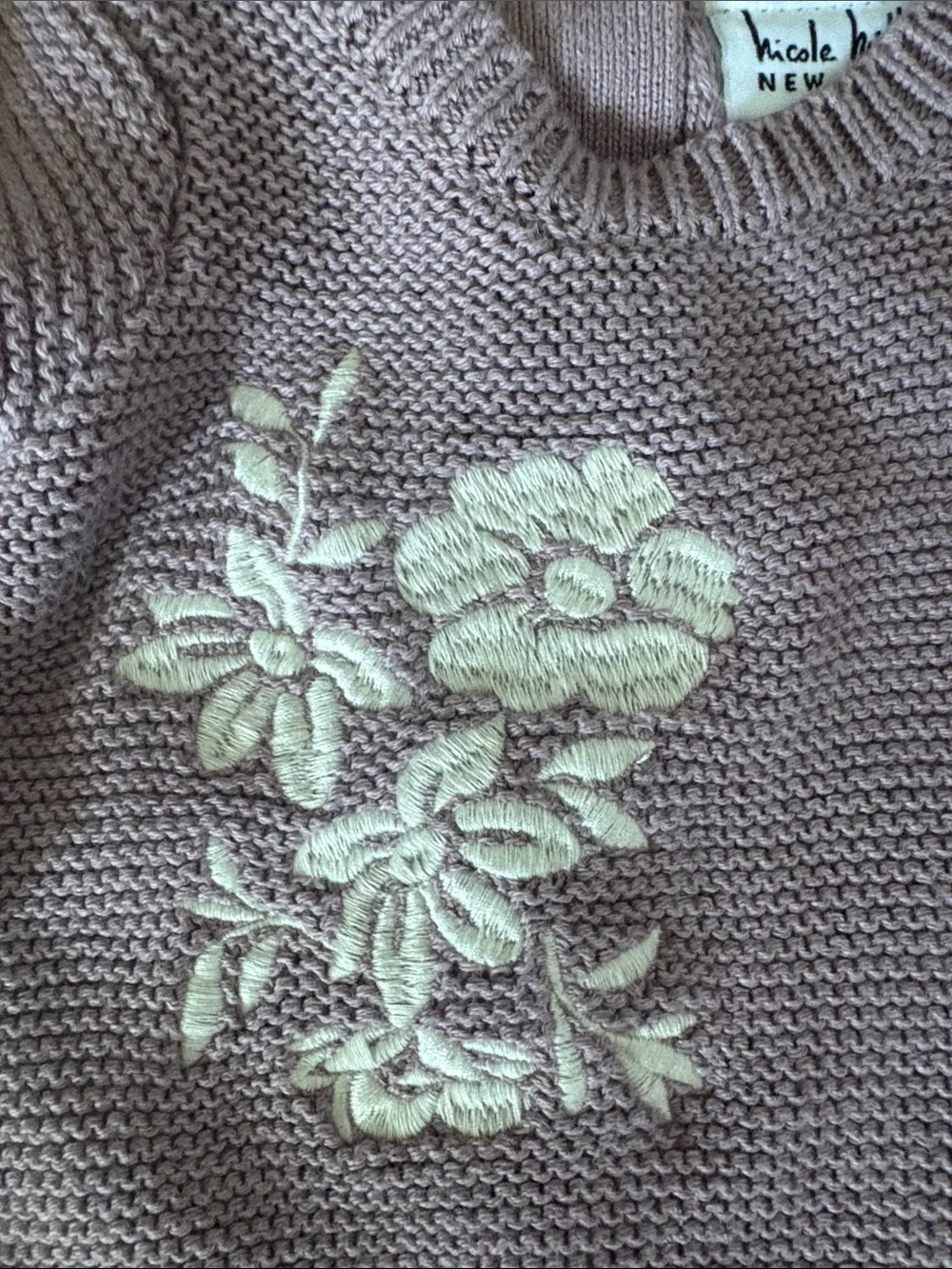 Nicole Milker Lilac Knit Baby Sweater Set - Size 0 to 3 months - Never Worn